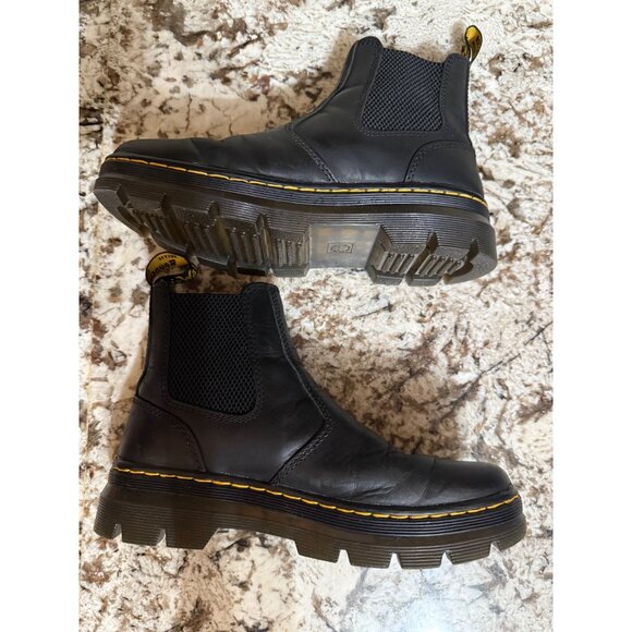 Doc Dr. Martens Embury Chelsea Women's Black Oiled Leather Ankle Boots US 6 - Picture 5 of 8